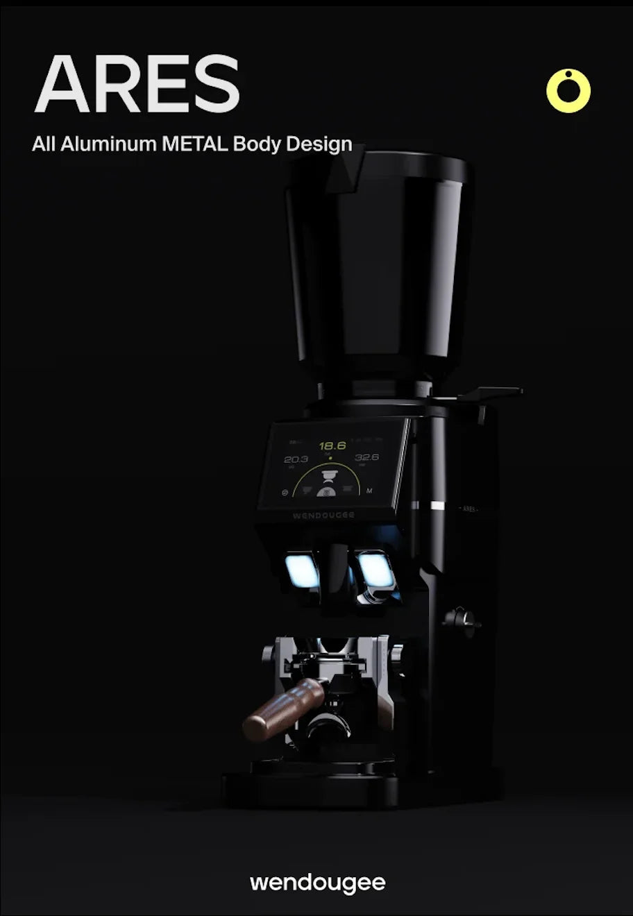 Wendougee Ares 90mm Commercial Espresso Grinderall aluminum metal from Vellutto.eu